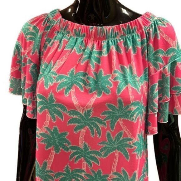 NWT Simply Southern collection off shoulder Sass Top Palm size small - Picture 10 of 13
